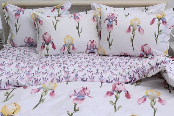 Фото Постільна білизна Turkish Cotton 100% Бавовна Irises Pink PrimaTeks PT-R08 PT(1,5-sp)-R08