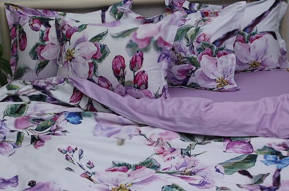 Фото Комплект постельного белья ТМ TAG Сатин Premium Цветущий Сад PT-019