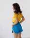 Фото №2 з 4 товару Патріотична жіноча футболка 100% Бавовна Прапор України Жовта 084/22 жовтий