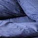 Фото №8 з 12 товару Жакардова постільна білизна Сатин SoundSleep Stripe Sense Dark Blue Темно-синя