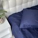 Фото №3 из 12 товара Жаккардовое постельное белье Сатин SoundSleep Stripe Sense Dark Blue Темно-синее