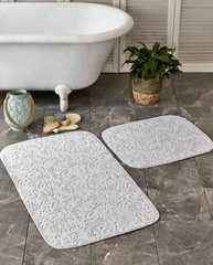 Фото Набор ковриков в ванную Karaca Home Delora Gri Серый