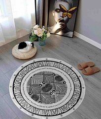 Фото Бавовняний круглий килим Karaca Home Aramis Мультиколор