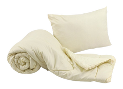 Фото Набор – силиконовое одеяло 200х220 + две подушки 50х70 Молочный