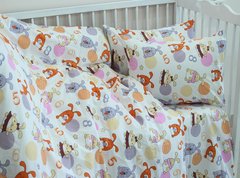 Фото Постельное белье в детскую кроватку Tagtekstil Ранфорс простынь на резинке Зайка