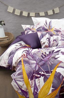 Фото Постільна білизна First Choice 3D Сатин Люкс 100% Бавовна Palm Garden Purple