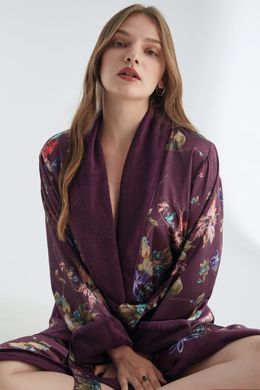 Фото Жіночий теплий халат Бамбук Nusa 8040 Фіолетовий