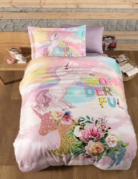 Фото Постільна білизна з 3Д принтом First Choice 3D Satin Rainbow 100% Бавовна 31646
