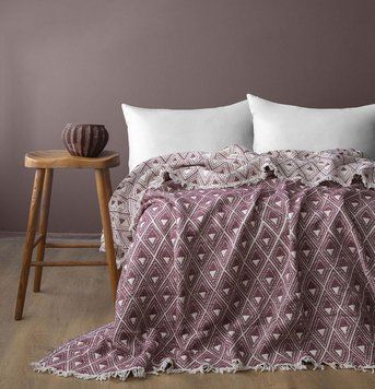 Фото Покривало муслінове Issimo Levone Burgundy хм34430