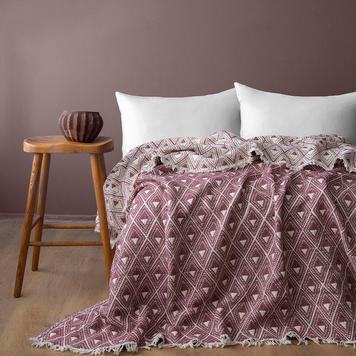 Фото Покривало муслінове Issimo Levone Burgundy хм34430
