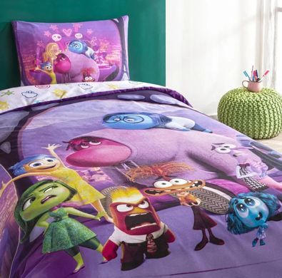 Фото Постільна білизна TAC Disney 100% Бавовна Disney Inside out 2 простирадло на гумці p-60315905