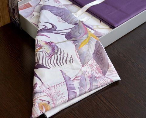 Фото Постельное белье First Choice 3D Сатин Люкс 100% Хлопок Palm Garden Purple