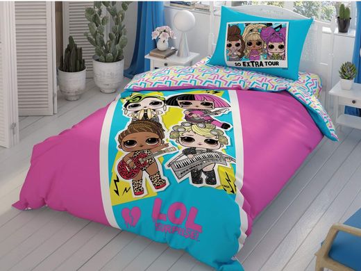 Фото Комплект постельного белья 100% Хлопок TAC Disney LOL Surprise Куклы Лол