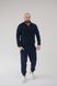 Фото №1 из 11 товара Мужской Флисовий костюм Штани + Кофта на молнии темно Синий 408