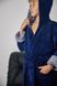 Фото №3 з 9 товару Дитячий махровий халат для хлопчика з каптуром Welsoft Синій 4000