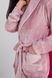 Фото №7 из 10 товара Женский Королевский домашний костюм Шаль Брюки + Халат Розовая Пудра