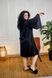 Фото №8 з 14 товару Жіночий Шовковий набір халат з широким рукавом та сорочка Чорний 110, 120