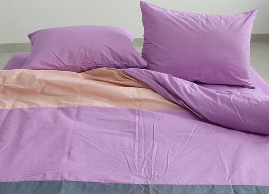 Фото Комплект постельного белья ТМ Tag Ранфорс 100% Хлопок Color Mix Сиреневый CM-R05