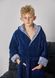Фото №1 з 9 товару Дитячий махровий халат для хлопчика з каптуром Welsoft Синій 4000