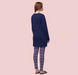 Фото №4 из 5 товара Домашний хлопковий комплект-пижама U.S. Polo Assn 15521 Реглан + Лосины Синий