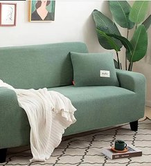 Фото Мятный трикотажний чохол на тримісний диван