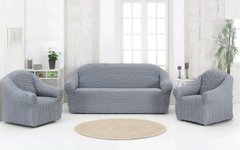 Фото Чехол для 2-х-3-х местного дивана + 2 кресла без юбки Turkey № 7 Серый