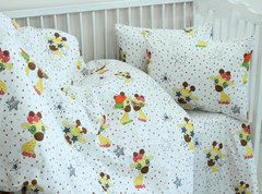 Фото Постельное белье в детскую кроватку Tagtekstil Ранфорс простынь на резинке Жирафик