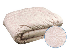 Фото Зимнее шерстяное одеяло в хлопке Руно Комфорт Розовое