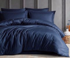 Фото Комплект постельного бельяTAG Satin Stripe Luxury Синий