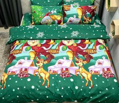 Фото Новогодний комплект постельного белья Selena Бязь Люкс Рождественские Подарки 101823
