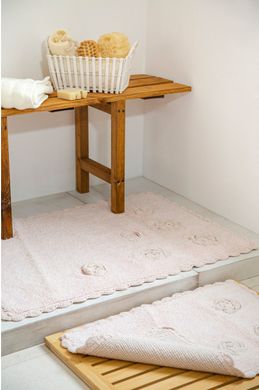 Фото Набор прямоугольных ковриков в ванную Irya 100% Хлопок Blossom Krem Крем