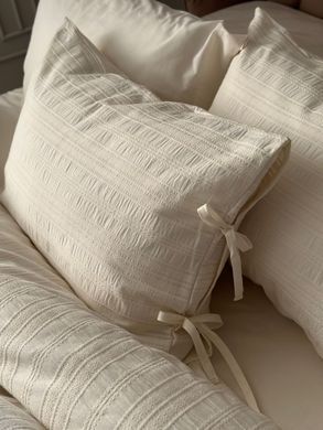 Фото Комплект постельного белья Вареный Хлопок Saheser Jacquard Lucca Krem