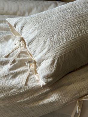 Фото Комплект постельного белья Вареный Хлопок Saheser Jacquard Lucca Krem