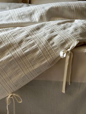 Фото Комплект постельного белья Вареный Хлопок Saheser Jacquard Lucca Krem