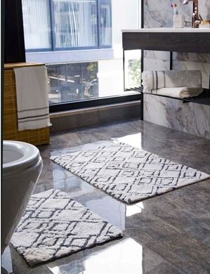 Фото Набор ковриков в ванную Irya Cava Gri Серый 60х90+40х60