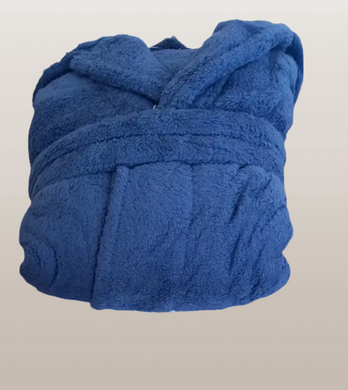 Фото Мужской теплый халат с капюшоном велсофт Welsoft Zeron Синий