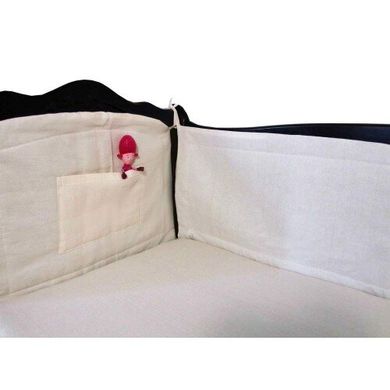 Фото Захисний лляной бортик в ліжечко Lintex в бавовняному чохлі
