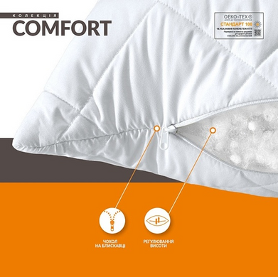 Фото Классическая подушка на молнии Ideia Comfort Standart Белая