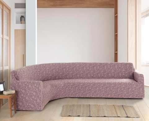 Фото Жакардовий чохол для кутового дивана Без Спідниці Roza Рожевий 32080