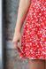 Фото №7 з 10 товару Червона міні сукня в квітковий принт з софту 133/23 червоний