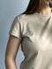 Фото №5 з 8 товару Подовжена базова жіноча футболка 100% Бавовна Бежева 126/23 беж