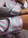 Фото №3 з 5 товару Жіночий домашній костюм Сатиновий Штани + Сорочка Смужка Рожева-блакитна 142/23 рожево-блакитна смужка