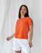 Фото №2 из 5 товара Базовая женская футболка 100% Хлопок Оранжевая