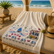 Фото №1 з 3 товару Пляжний мусліновий пештемаль 100% Бавовна Aurelia Muslin Coastal Village