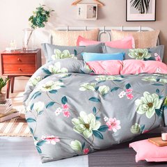 Фото Комплект постельного белья Viluta Ранфорс 17175 Серо-розовый