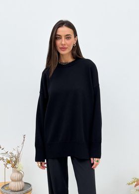 Фото Женский вязаный трикотажный джемпер Мия Оверсайз Oversize Черный