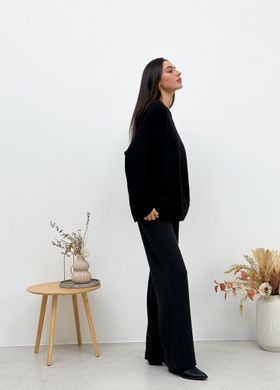 Фото Женский вязаный трикотажный джемпер Мия Оверсайз Oversize Черный