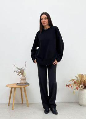 Фото Женский вязаный трикотажный джемпер Мия Оверсайз Oversize Черный