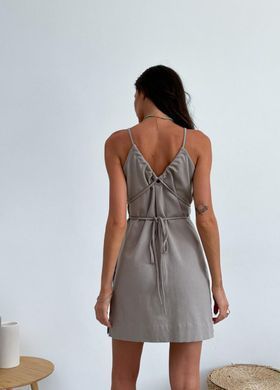 Фото Женское льняное платье мини с карманами Naomi Корда