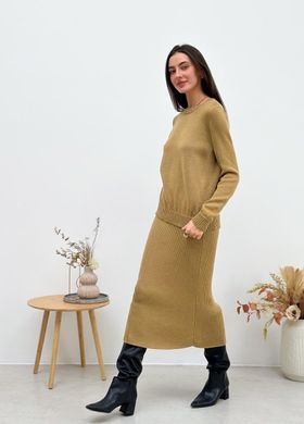 Фото Жіночий трикотажний в'язаний костюм Jolie Спідниця + Джемпер Карамель 032211-032215 032212-032216